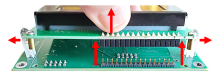 Pull up on the LCD assembly to remove it from the PRCB-472 board