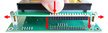 Reseat the LCD assembly onto the pins on the new PRCB-472 board