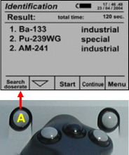 Button A is the left-most button