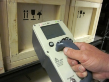 MKC-A03 RID being used to scan boxes