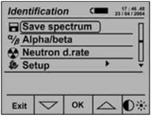 "Save Spectrum" menu choice is highlighted