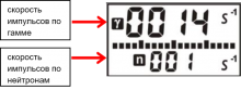 Label of PM1703 Count Rate Display with text of Gamma Count Rate and Neutron CPS