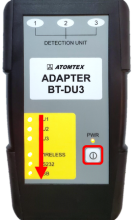 LEDs of BT-DU3 show 6 of 6 on when charged battery
