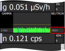 Screen displays "PERM" on right edge of screen