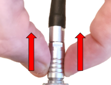 Remove the detector cable by pulling up on connector barrel