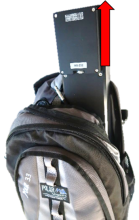 Slide the neutron detection unit out of the backpack