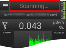 Screen displays "Scanning" when there is no alarm