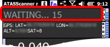 A 30 second count-down to the next scanning period is displayed at the top of the screen