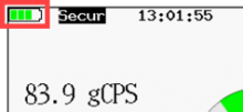 Battery level of RIIDEye in upper left corner