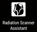 The Radiation Scanner Assistant software logo on a mobile divice