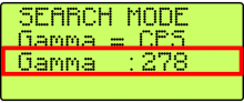 PRM-470 Screen showing Elevated Counts Mode=SEARCH