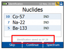 Screen displays identification file number on screen