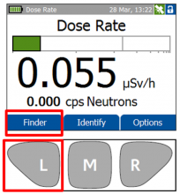 Screen option "Finder" with left button