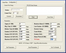 PRMCOM shows the expected values of the PRM-470 parameters