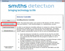 Button "install detector controller" in left column