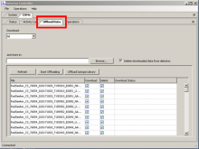 Tab for offload data from device