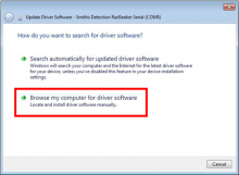Screen displays search two methods for driver