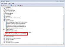 Screen shows RadSeeker as port on computer