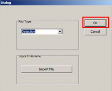 Button "ok" to accept dialog box action
