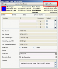 Button "save/exit" to finish details operation