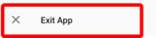 Exit Application button is illuminated