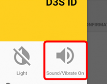Select sound/vibrate option