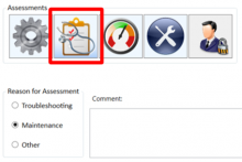 HATS button to start assessment looks like a clipboard