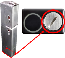 Battery Cover for HRM device located on bottom of device