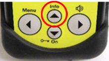 Center button in the top position to acknowledge alarm