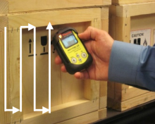Search in a raster scan with RadEye in front of box