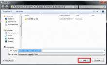 File manager save button to store spectra file