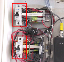 Breaker switches place in down position