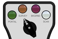 Mode control switch in Survey position
