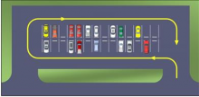 Path of MDS through parking lot while in Survey Mode
