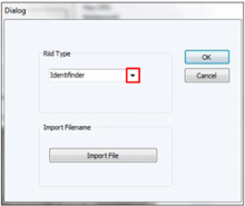 Select type of RID used for spectra file