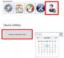 HATS button for update calibration dates