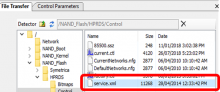 Identify the file to transfer