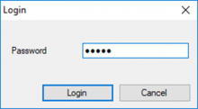 Generic window for computer password and login button