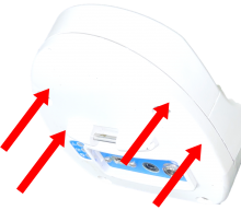Rear cover joined to the body of the VeriFinder