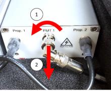 PackEye FHT681 Remove PMT1 Connector