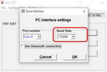 PackEye Interface Baud Rate