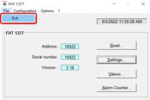 PackEye Interface Settings Exit Button