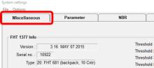 PackEye Interface Menu Miscellaneous