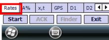 PackEye Trimble Screen Rates Button