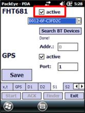 PackEye Trimble FHT681 Active Settings