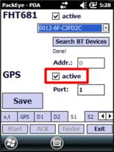 PackEye Trimble GPS Active Settings