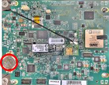 RadSeeker PCB Battery Circled