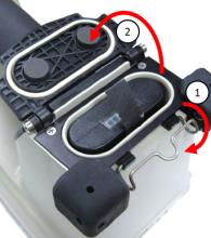 RadSeeker Battery Door Open Arrows