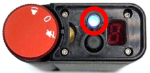 TA600 Observe self-test LED will rapidly flash