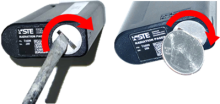 TA600 Use a slotted screwdriver, or coin, rotate clockwise